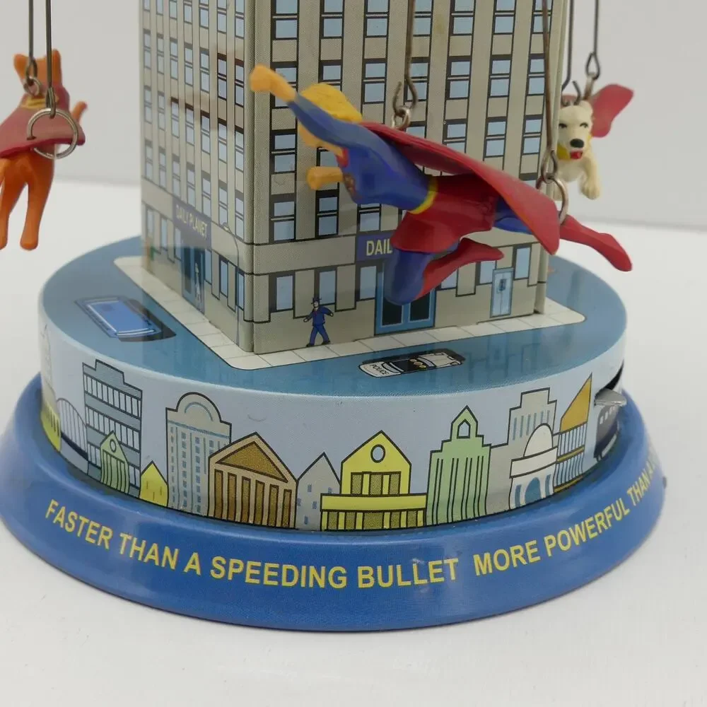 Superman Classic Tin Carousel Toy Schylling 2001 Krypto Streaky Supergirl